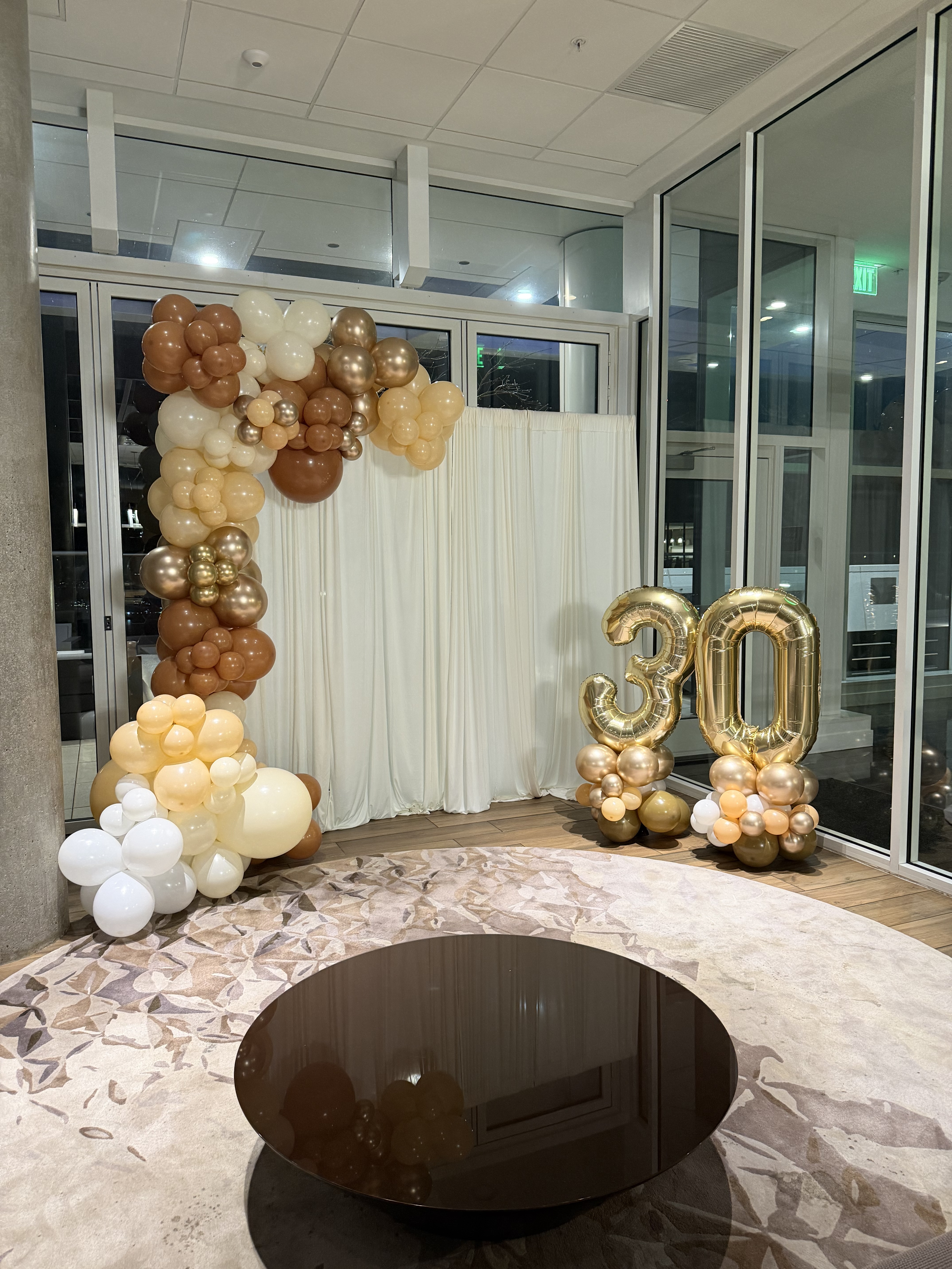 Moana tropical themed 3rd birthday circle arch